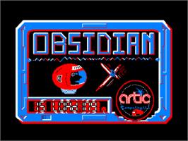 Title screen of Obsidian on the Amstrad CPC.